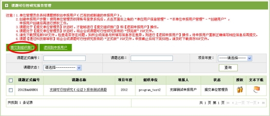 課題可行性研究（論證）報(bào)告提交組織部門(mén)