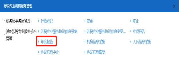 山西省電子稅務局年度報告頁面