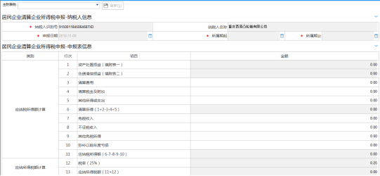 填寫居民企業(yè)清算企業(yè)所得稅申報信息