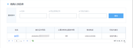 機(jī)構(gòu)人員信息查詢