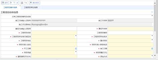 建筑業(yè)項目報告主界面