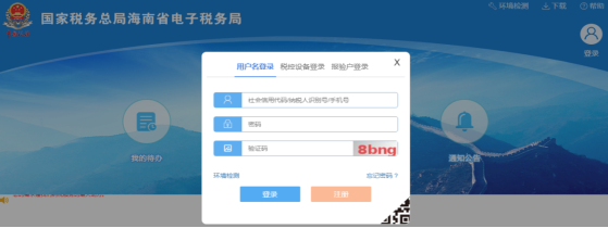 海南省電子稅務(wù)局用戶注冊(cè)界面