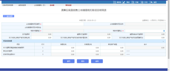 點擊【扣除項目明細(xì)表】進入填表頁面