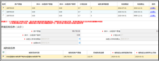 減免稅房產原值