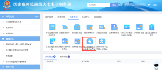電子發(fā)票服務(wù)平臺(tái)備案信息查詢