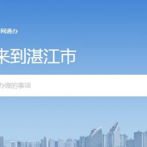 湛江市政務服務網(wǎng)入口及事項辦理操作指南