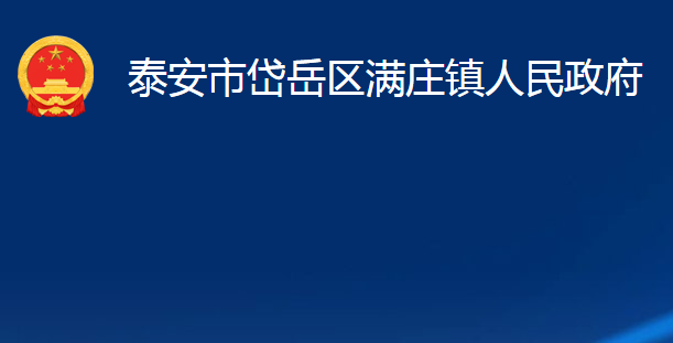 泰安市岱岳區(qū)滿莊鎮(zhèn)人民政府