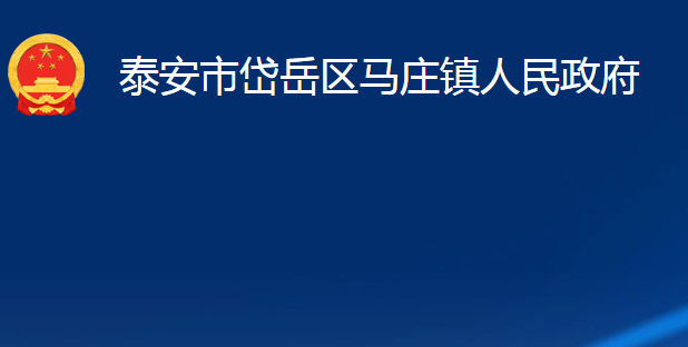 泰安市岱岳區(qū)馬莊鎮(zhèn)人民政府