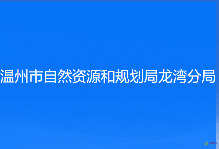 溫州市自然資源和規(guī)劃局龍灣分局