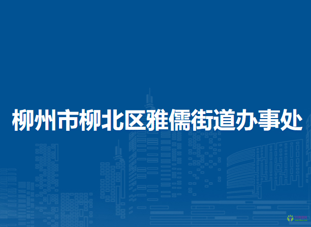 柳州市柳北區(qū)雅儒街道辦事處